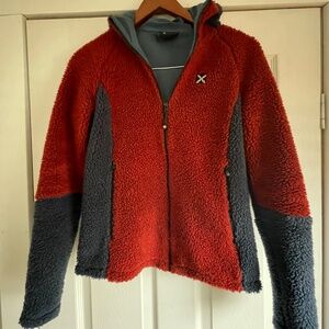 MONTURA Sherpa Zip Up Hoodie - Maroon & Blue